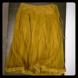 Flowy Vintage Tulle Olive Green Skirt